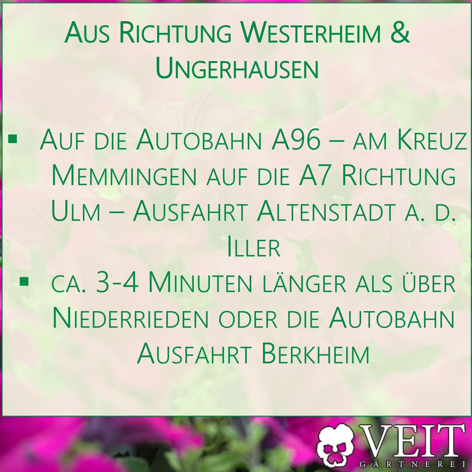 Schnellster Weg nach Pleß von Westerheim und Ungerhausen