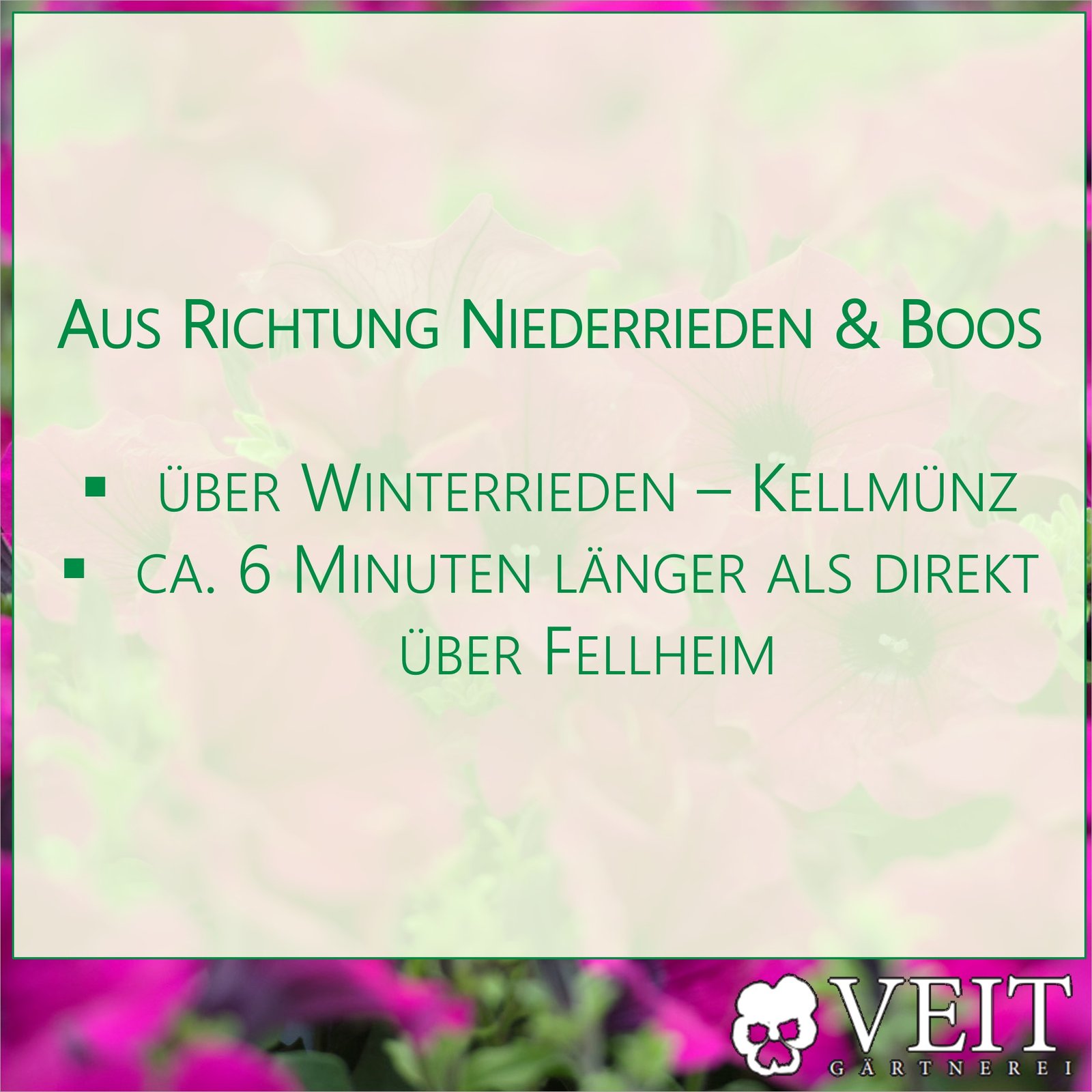 Schnellster Weg nach Pleß von Niederrieden und Boos